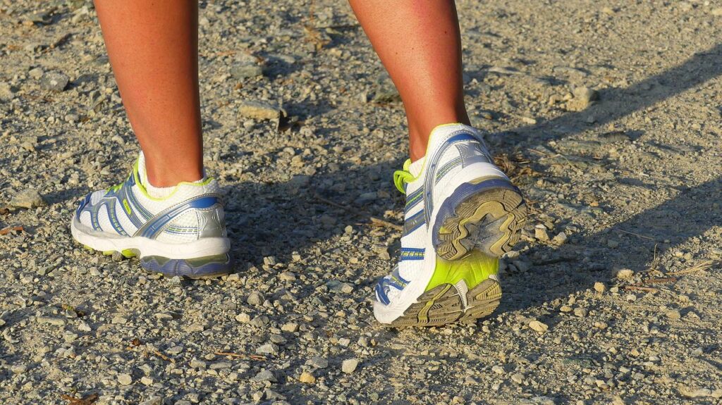 perfect running shoes on dirt