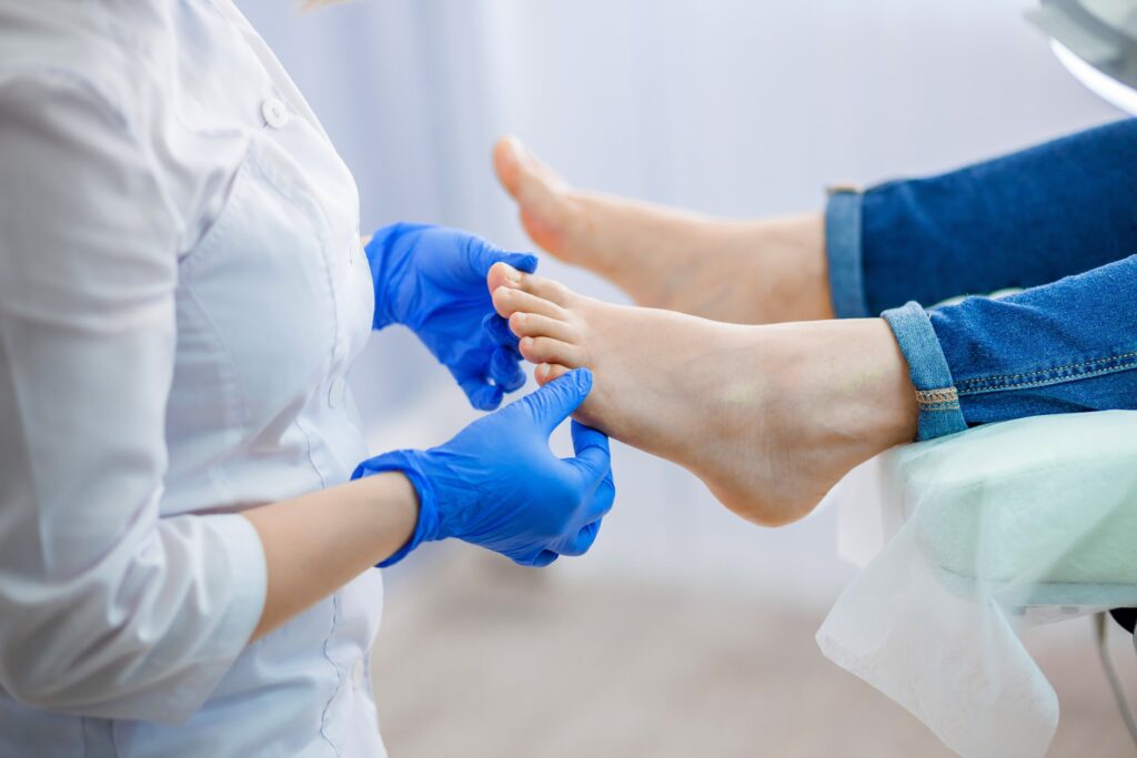 podiatrist treating foot pain