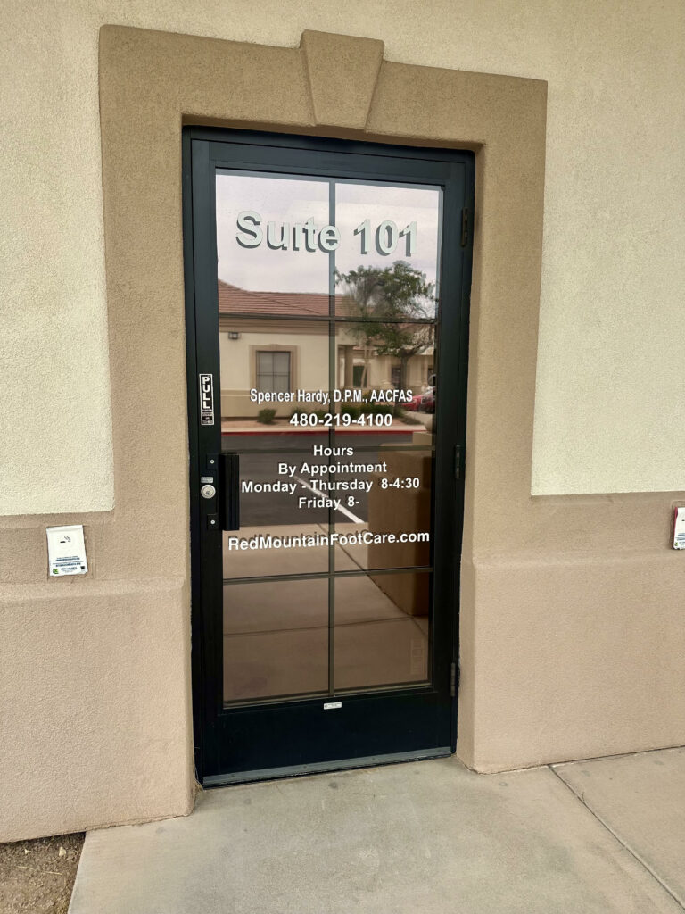 Front door to Red Mountain Foot Care