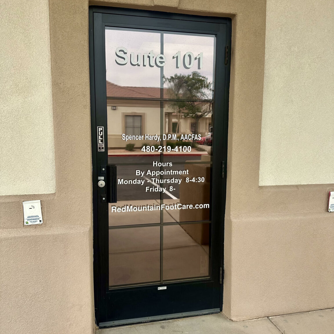 Front door to Red Mountain Foot Care